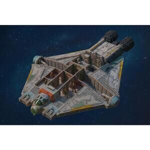 Star Wars Micro Galaxy Squadron GHOST 15" Vehicle w/ Lights & Sounds + 4 Figures